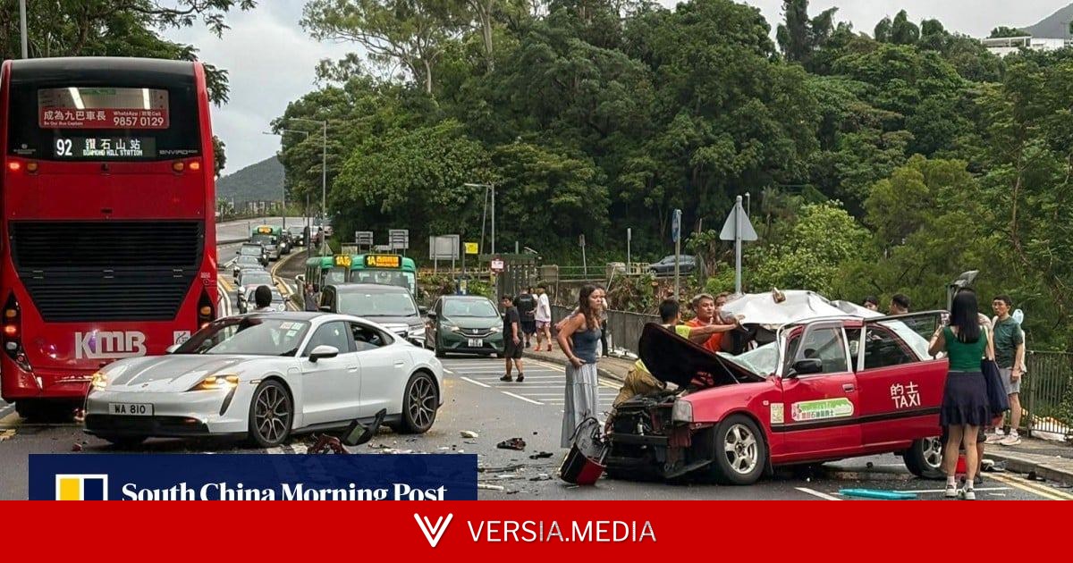Hong Kong taxi driver dies, two passengers hurt in head-on crash with bus