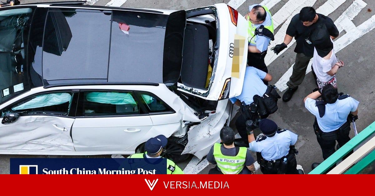 Hong Kong police arrest driver after high-speed chase ends in 5-vehicle crash